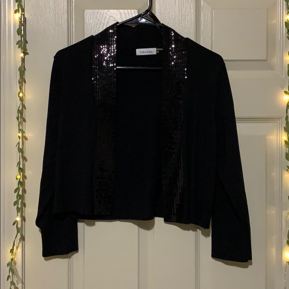 Black Calvin Klein half jacket